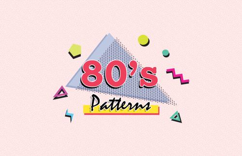 80s Retro Seamless Vector Patterns