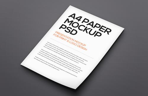 Floating A4 Paper Mockup Vol 1