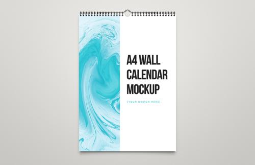 A4 Wall Calendar Mockup