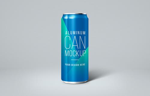 Thin Aluminum Can Mockup