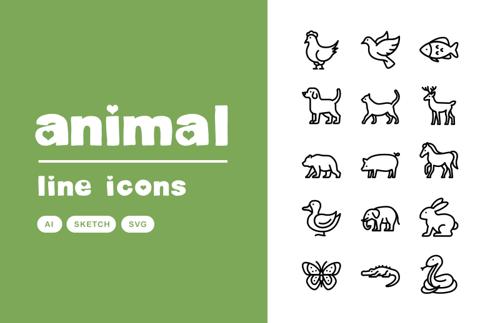 Animal Vector Line Icons