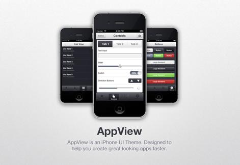 AppView: Free iPhone App UI Theme
