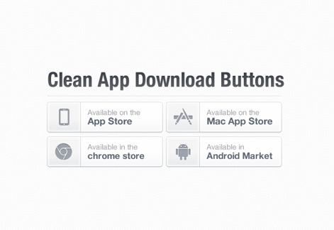 Clean App Download Buttons
