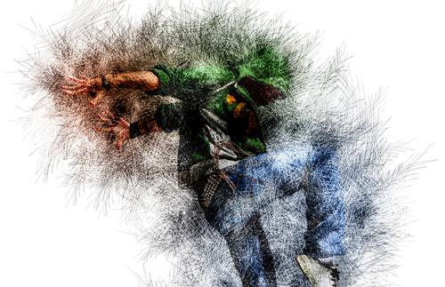 Artistic Pencil and Splat Actions