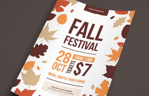 Autumn Fall Festival Flyer Template