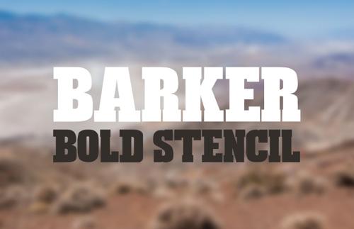 Barker Bold Stencil Web Font
