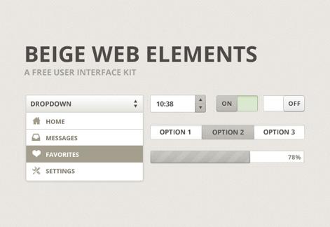 Beige Web Elements