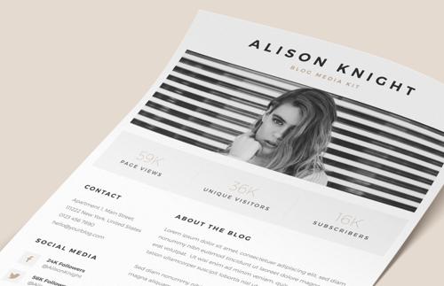 Free Blog Media Kit Template