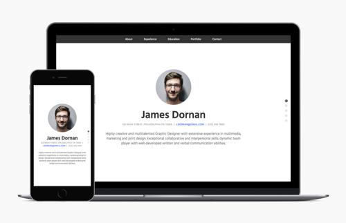 Bootstrap 4 CV Resume Template