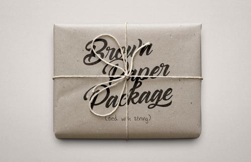 Brown Paper Package Mockup