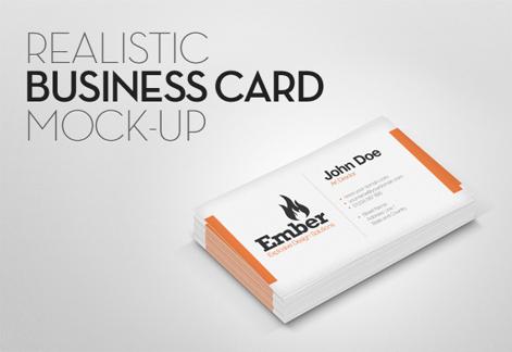 Realistic Business Card Mock-up