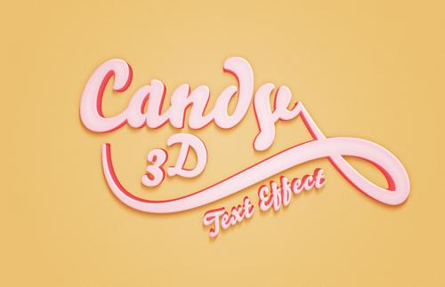 Candy 3D Text Effect