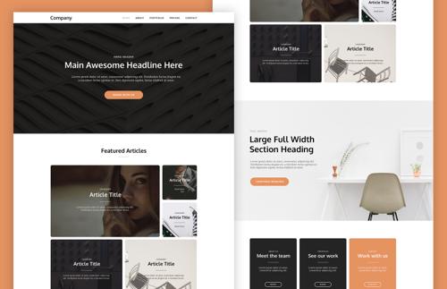 Cardly - Card-Based Landing Page Template (PSD/HTML)