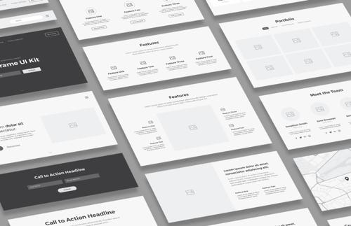 Card-Based Wireframe UI Kit