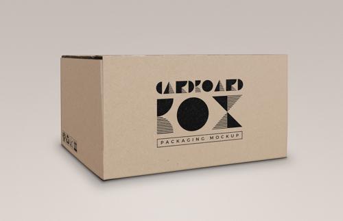 Cardboard Box Packaging Mockup