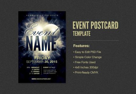 Celestial Event Postcard Template
