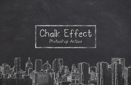 Chalk Effect Photoshop Action