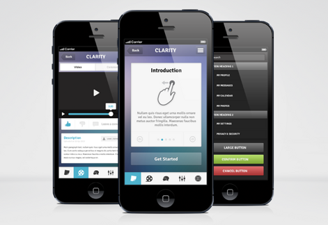 Clarity iPhone App UI Template