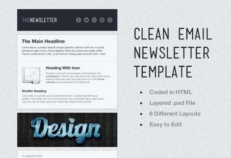 Clean Email Newsletter Template