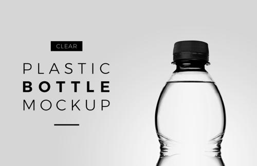 Clear Plastic Bottle Mockup
