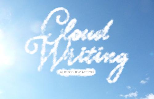 Cloud Writing Photoshop Action