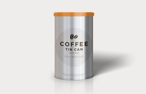 Coffee Tin Can Mockup
