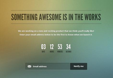 Free Coming Soon Page Template