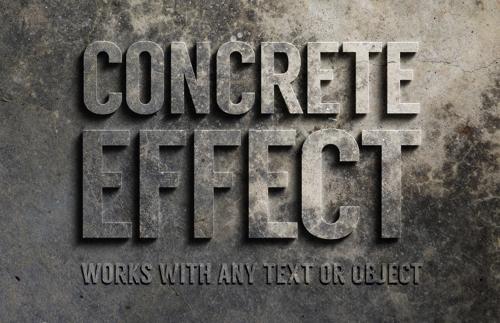 Concrete Text Effect Mockup