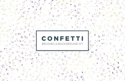Confetti - Free Brushes and Background Kit