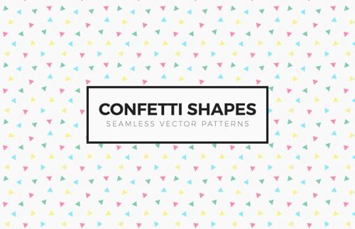 Confetti Shapes Seamless Patterns