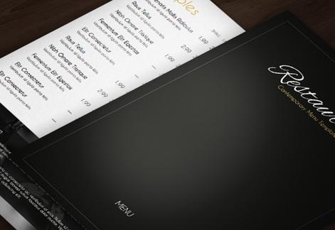Contemporary Restaurant Menu