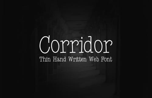 Corridor - Thin Hand Written Web Font