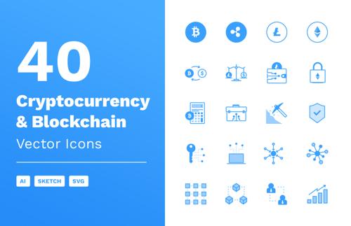 Cryptocurrency & Blockchain Vector Icons