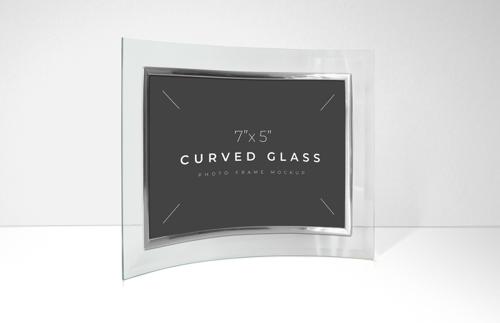 Curved Glass Photo Frame Mockup