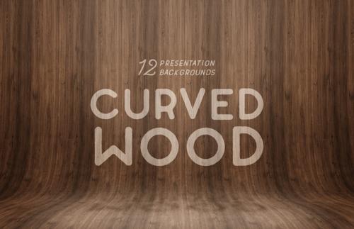 Curved Wood Presentation Backgrounds