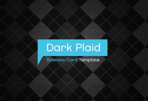 Dark Plaid Business Card Template
