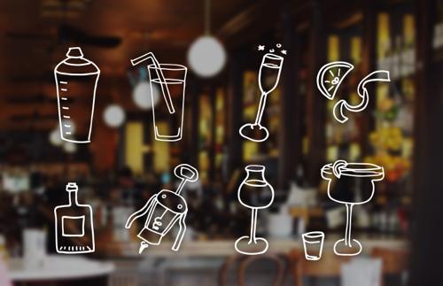 Doodled Cocktail & Drink Vectors