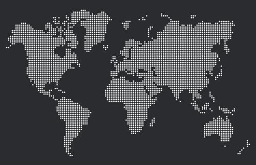 Dotted World Map Vectors
