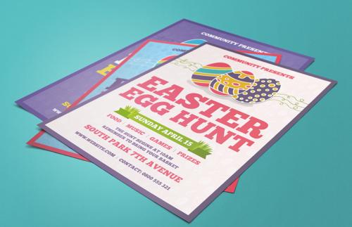 Free Easter Egg Hunt Flyer (AI, Word)