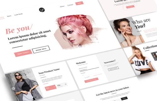 Elegant Modern Web Layouts Set