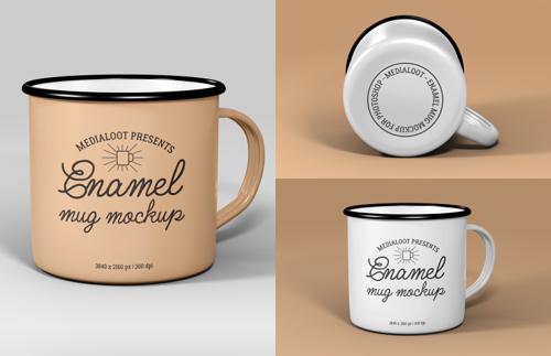 Enamel Mug Mockup