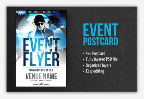 Event Flyer Postcard Template