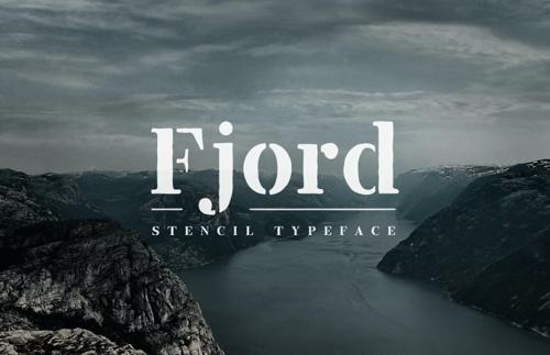 Fjord Stencil - Display Font