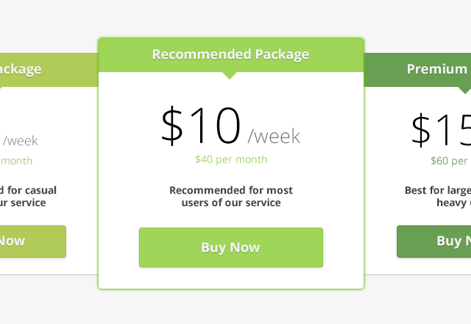 Flat Pricing Table Template