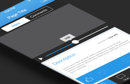 Flat iPhone App UI Template - Vol 3