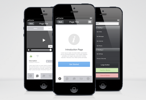 Flat iPhone App UI Template - Vol 2