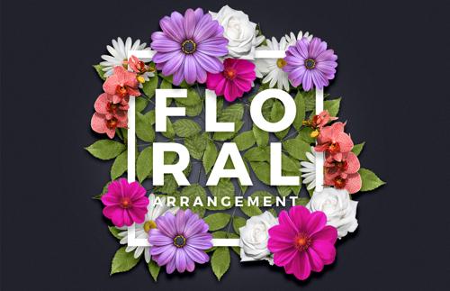 Floral Arrangement Text Effect