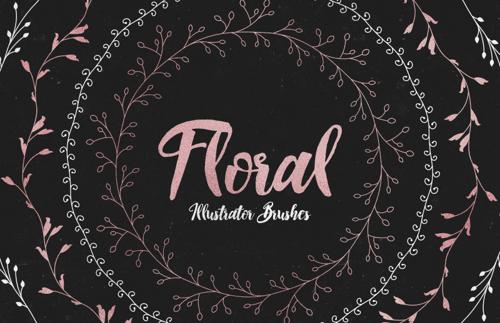 Floral Illustrator Pattern Brushes