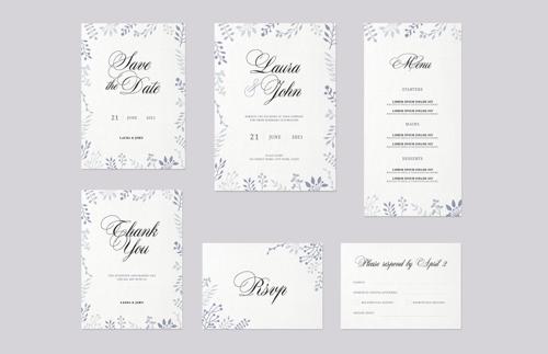 Floral Wedding Invitation Set