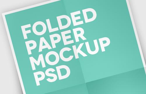 Folded Paper Mockup